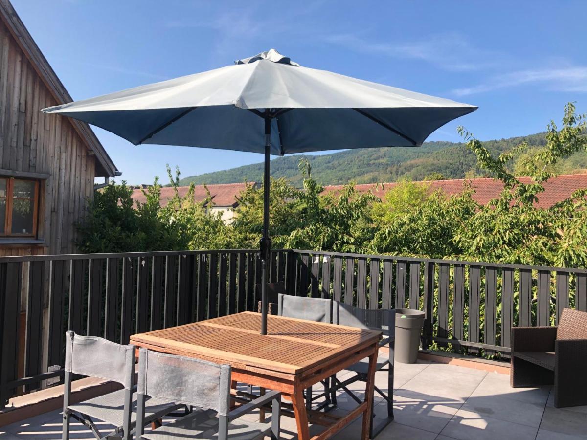 Gîte terrasse au cœur du vignoble Riquewihr Extérieur photo